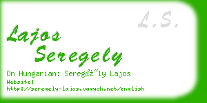 lajos seregely business card